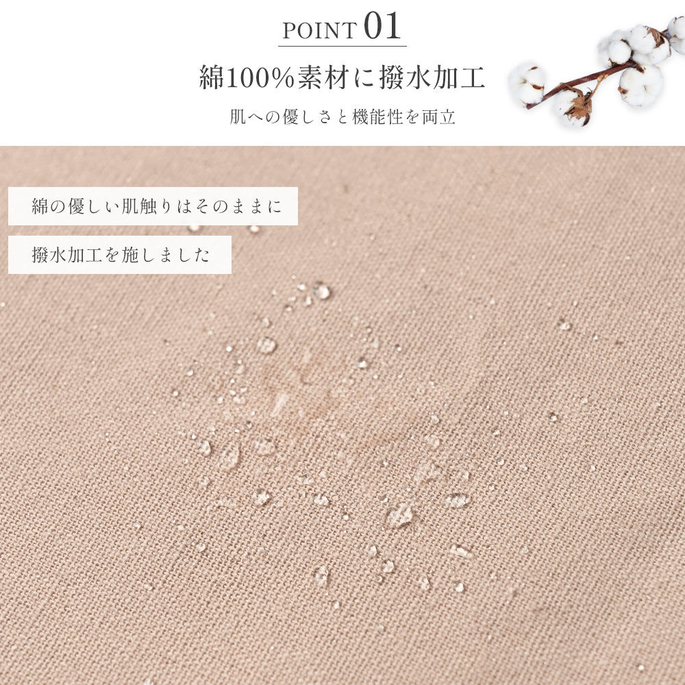 ワンピース型エプロン レディース おしゃれ 北欧風 体型カバー 大きめポケット付き ナチュラルコットンエプロン