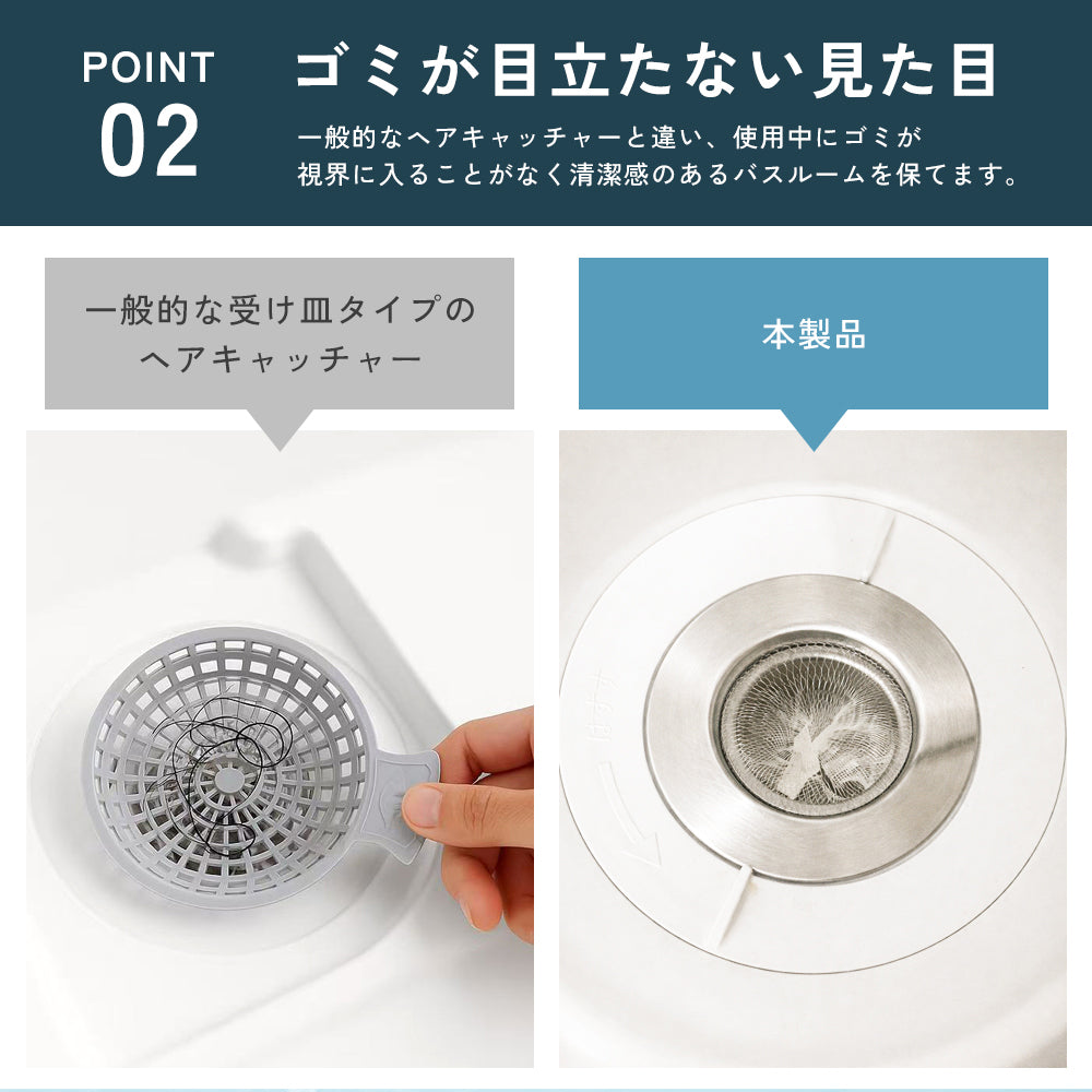TOTO専用 ヘアキャッチャー 排水口 掃除 ゴミ受け ヌメリ対策