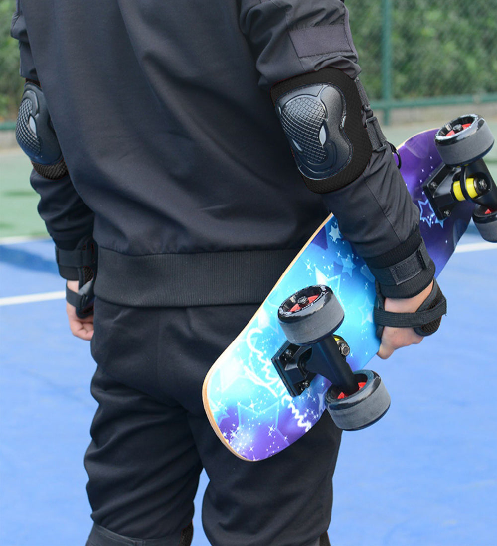 プロテクター キッズ 6点セット 肘 膝 手首 子供 小学生 ジュニア プロテクターセット メッシュ収納袋付き キッズサポーター