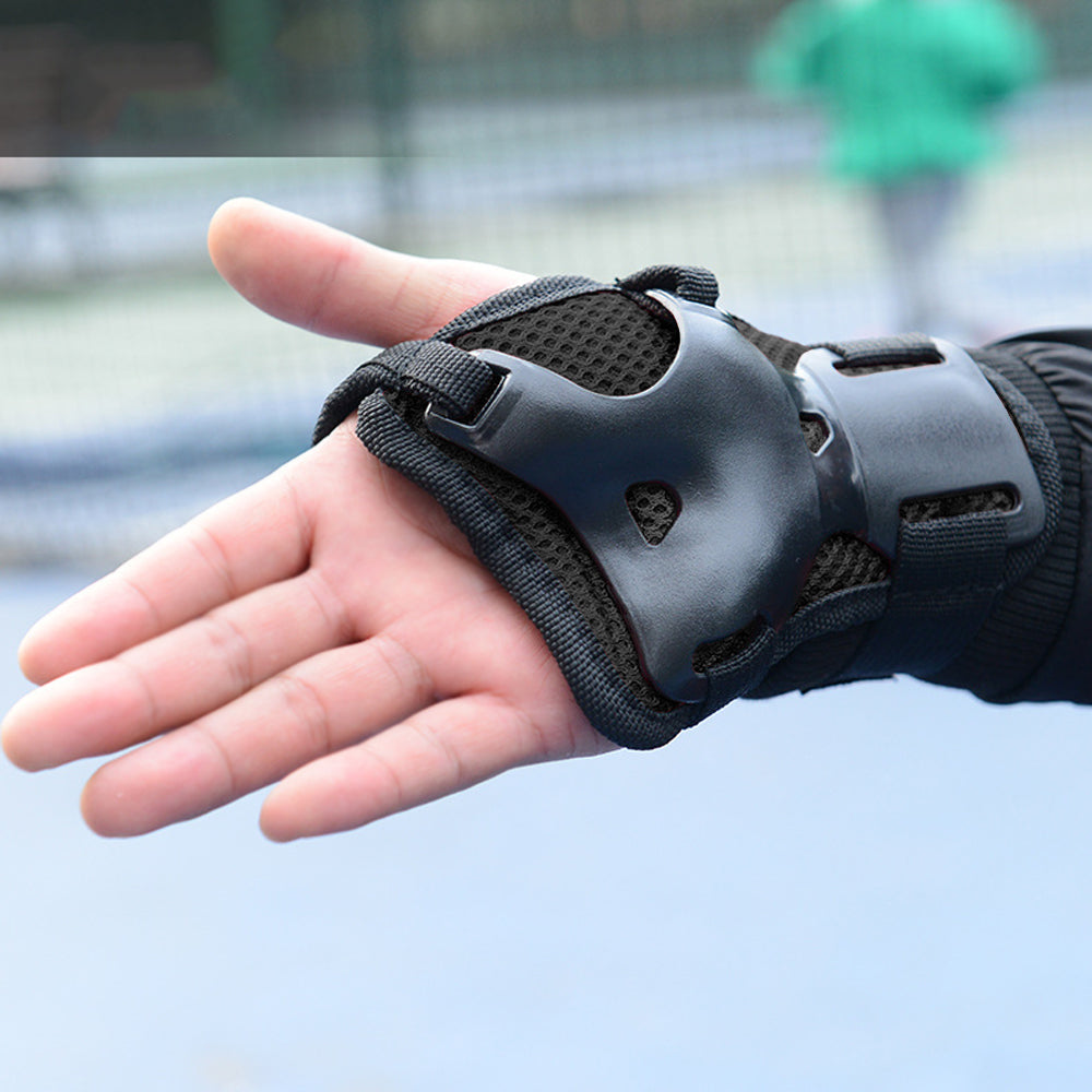 プロテクター キッズ 6点セット 肘 膝 手首 子供 小学生 ジュニア プロテクターセット メッシュ収納袋付き キッズサポーター