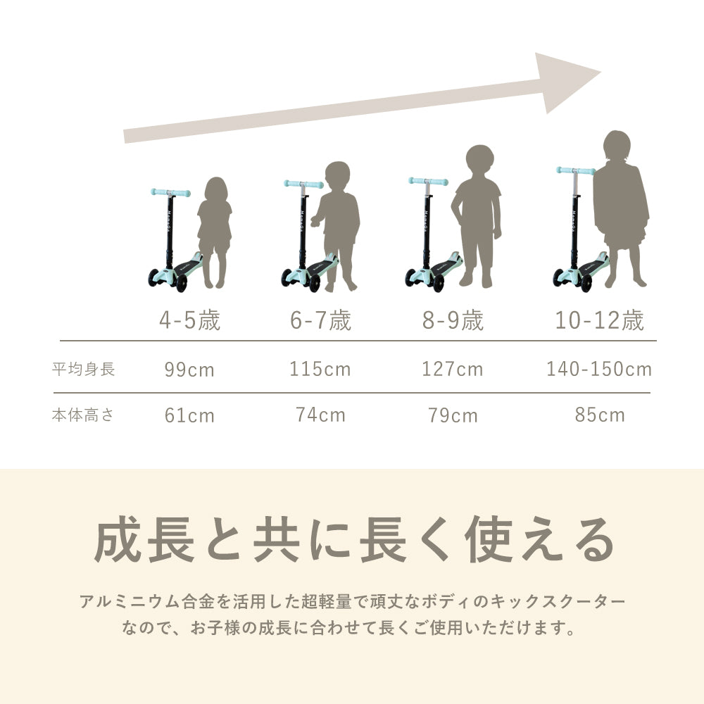 キックボード 子供用 3輪 光る 折りたたみ式 高さ調整可能 軽量 安全設計 キッズスクーター