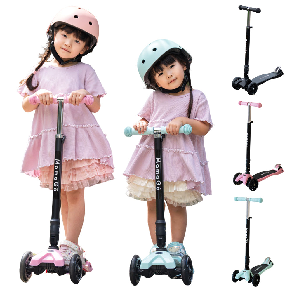 キックボード 子供用 光る3輪｜折りたたみ・高さ調整・安全設計